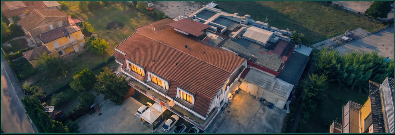 Vista aerea della sede Growing Production a Frosinone